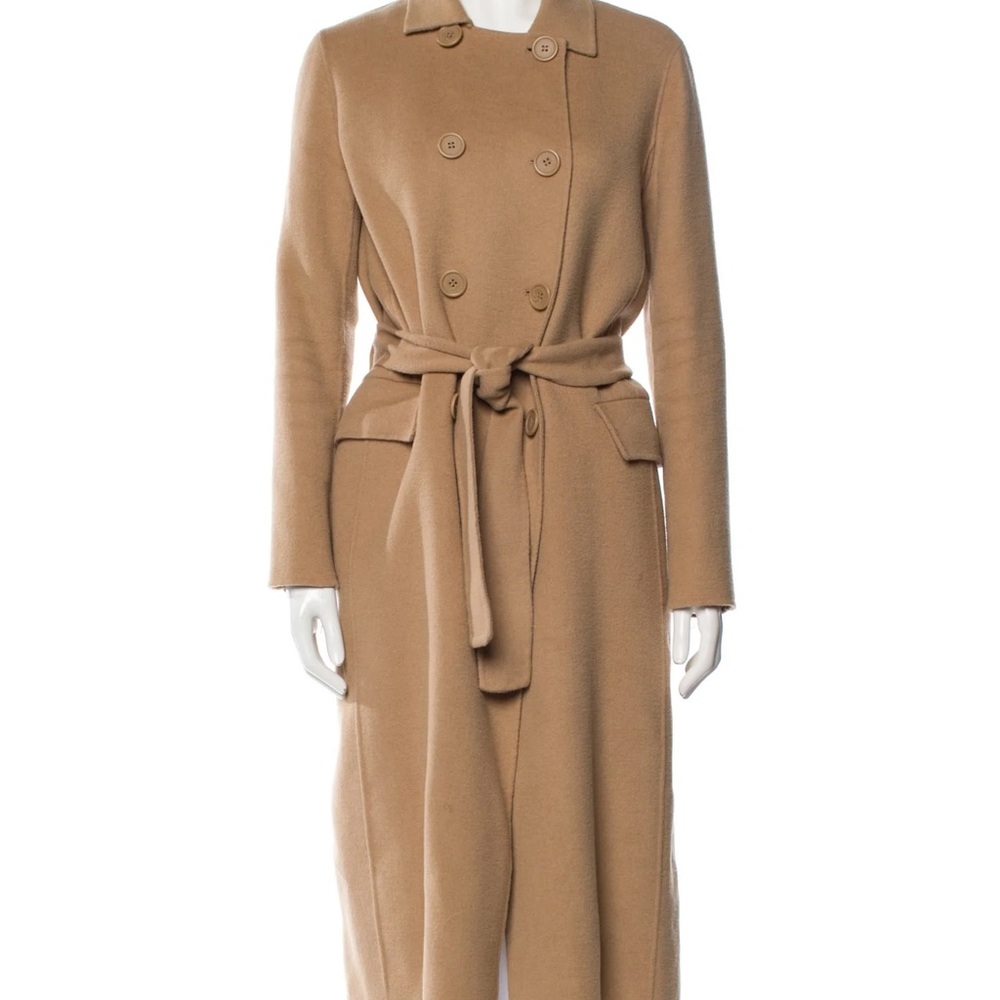 Maje Camel Wool Long Coat